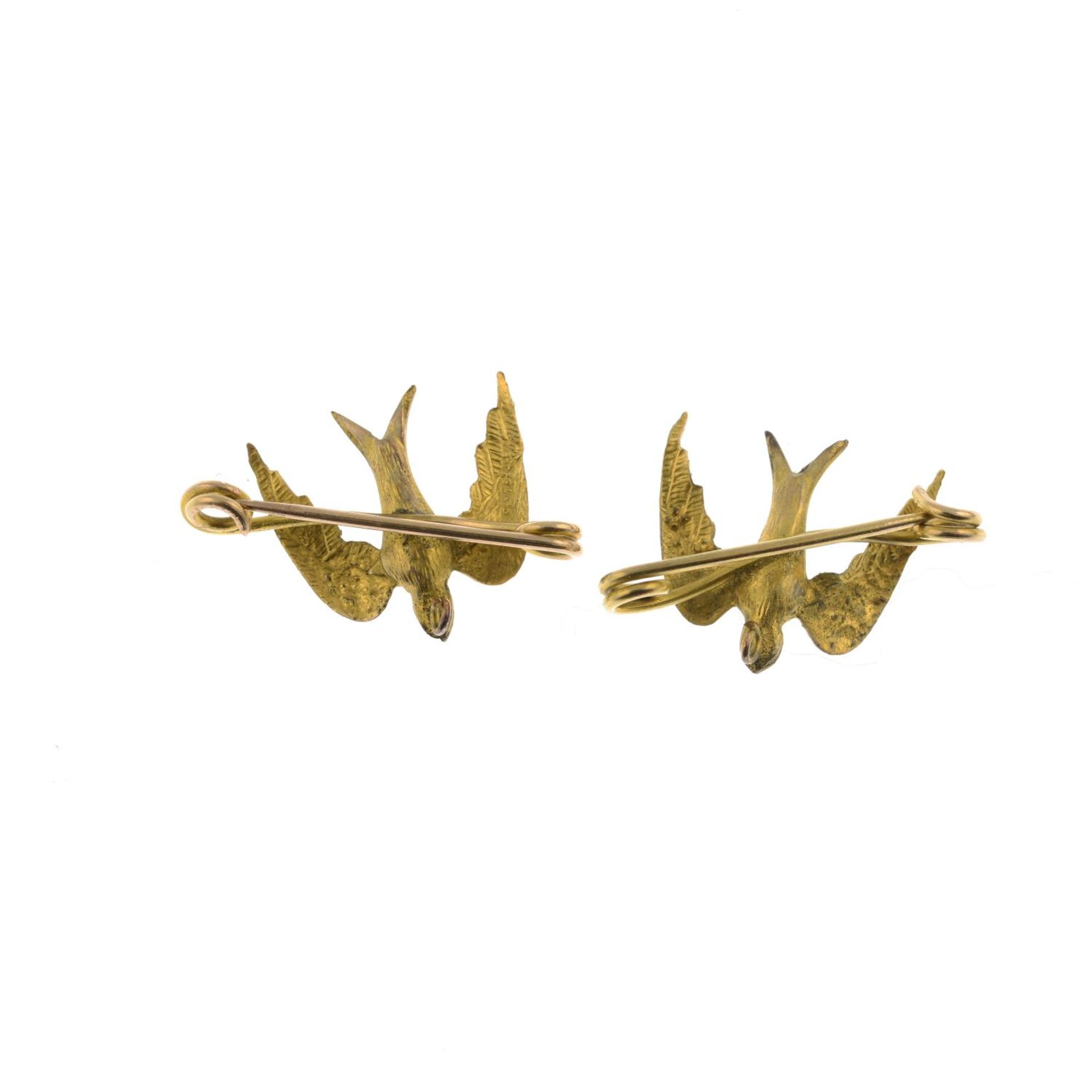 Two swallow brooches. - Image 2 of 2