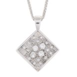 A brilliant-cut diamond pendant,