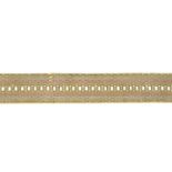 A 9ct gold tri-colour bracelet.Hallmarks for London, 1992.