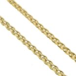 A 9ct gold fox-tail chain.Hallmarks for 9ct gold.