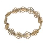 An early 20th century 15ct gold bracelet.Stamped 15CT.