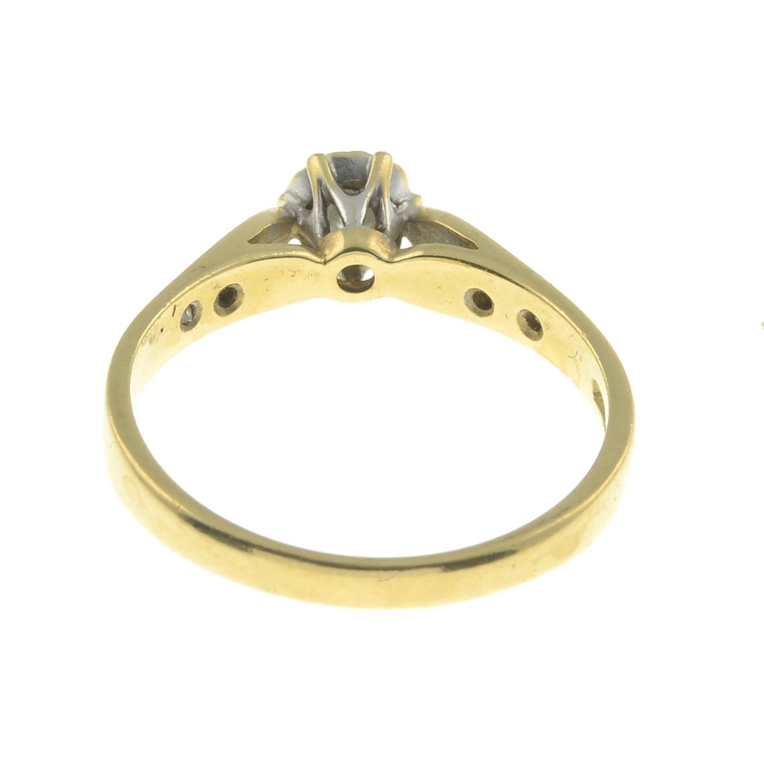An 18ct gold brilliant-cut diamond single-stone ring, - Image 2 of 2