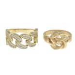 Gentlemen's 9ct gold knot ring,