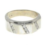 A brilliant-cut diamond band ring.Estimated total diamond weight 0.50ct,