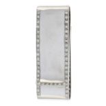 A 9ct gold diamond money clip.