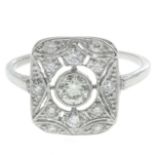 A brilliant-cut diamond ring.Estimated total diamond weight 0.60ct,