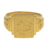 A signet ring.Ring size L1/2.