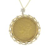 A twenty dollar coin pendant,