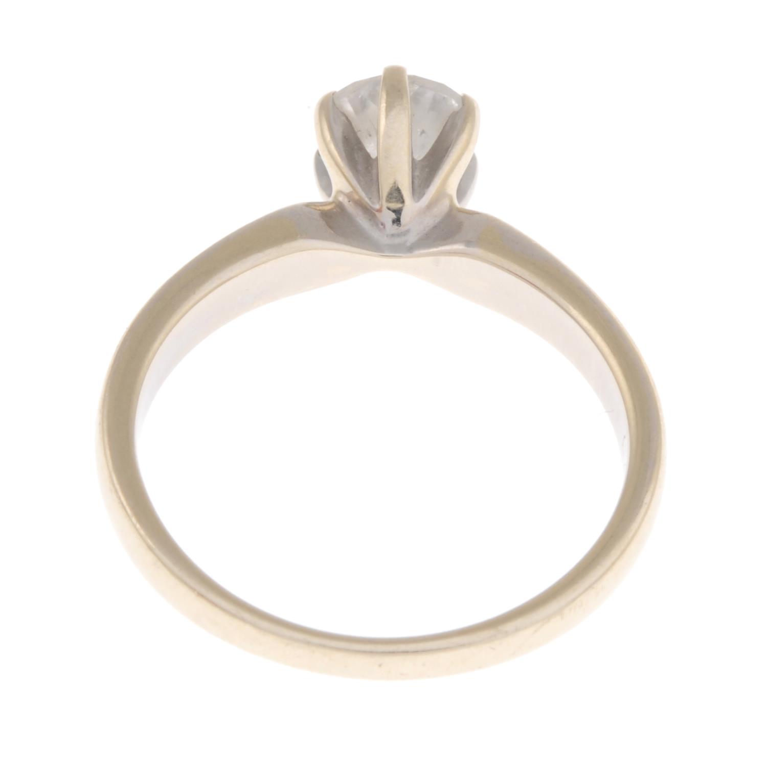 An 18ct gold brilliant-cut diamond single-stone ring.Diamond weight 0.82ct, - Image 2 of 3