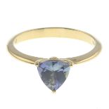 An 18ct gold tanzanite single-stone ring.Hallmarks for 18ct gold.