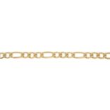 A 9ct gold curb-link bracelet.Hallmarks for 9ct gold.