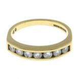 An 18ct gold brilliant-cut diamond half eternity ring.Total diamond weight 0.50ct,