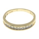 An 18ct gold brilliant-cut diamond half eternity ring.Total diamond weight 0.25ct,
