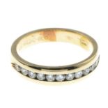 A brilliant-cut diamond half eternity band ring.Estimated total diamond weight 0.50ct,