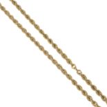 A 9ct gold fancy-link chain.Hallmarks for Sheffield.Length 62cms.