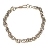 A 9ct gold fancy-link bracelet.Hallmarks for Birmingham, 1992.Length 18cms.