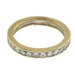 A brilliant-cut diamond half eternity ring.Estimated total diamond weight 0.30ct.Ring size N.