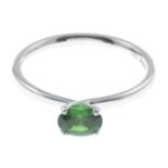 An 18ct gold green tourmaline single-stone ring.Tourmaline weight 0.48ct.