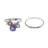 Diamond and gem-set ring,