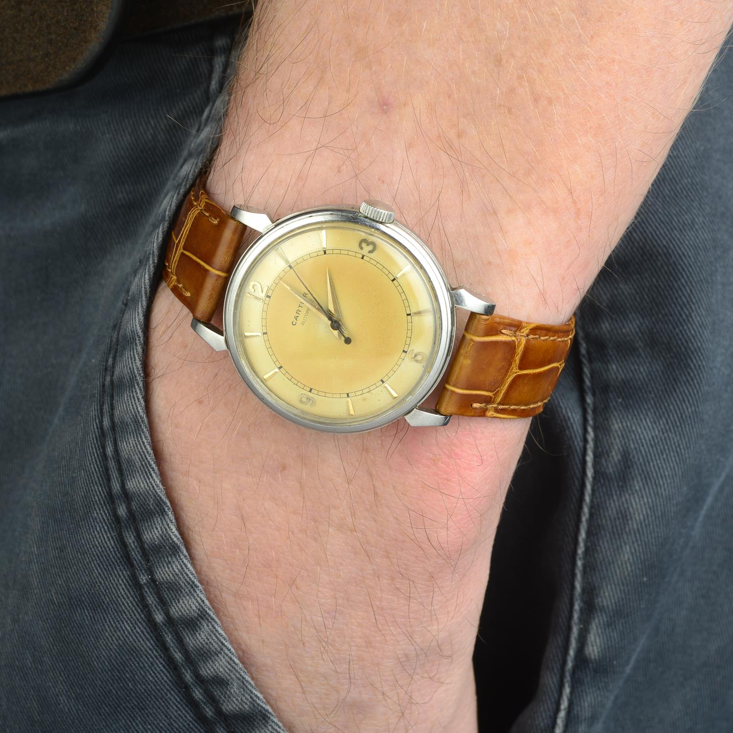 CARTIER - a gentleman's wrist watch. - Image 3 of 5