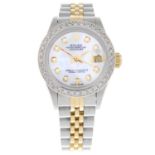 ROLEX - a lady's Oyster perpetual Datejust bracelet watch.