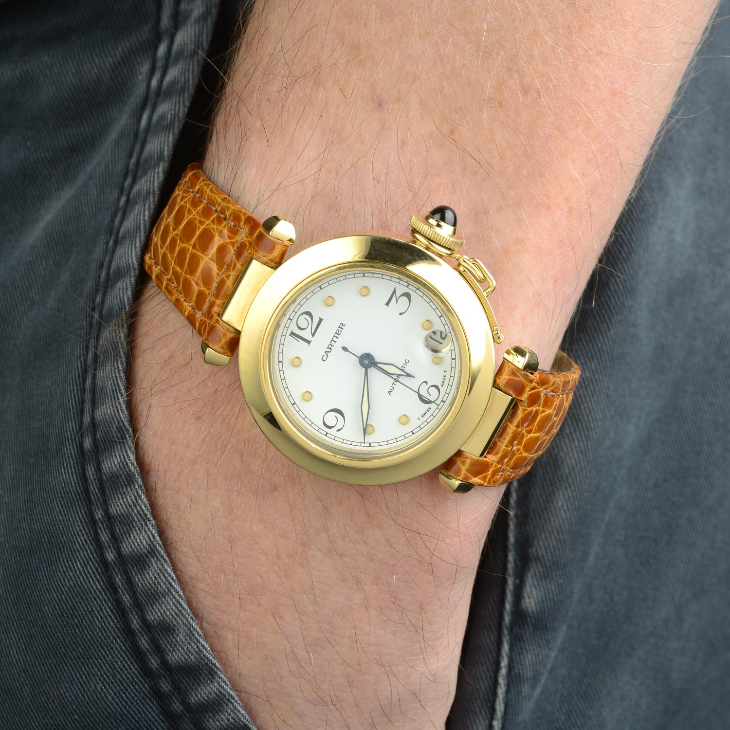 CARTIER - a Pasha wrist watch. - Image 3 of 5