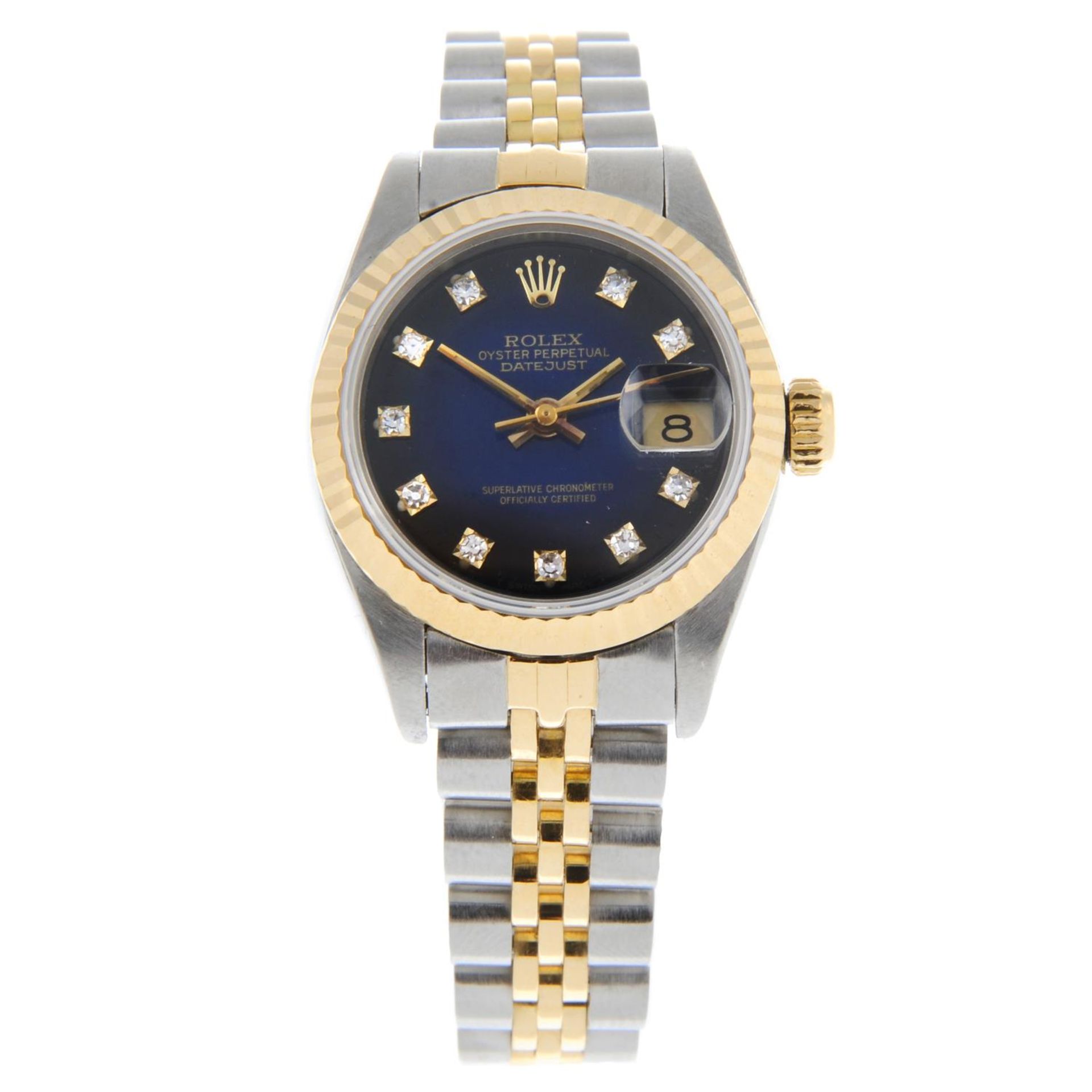 ROLEX - a lady's Oyster Perpetual Datejust bracelet watch.