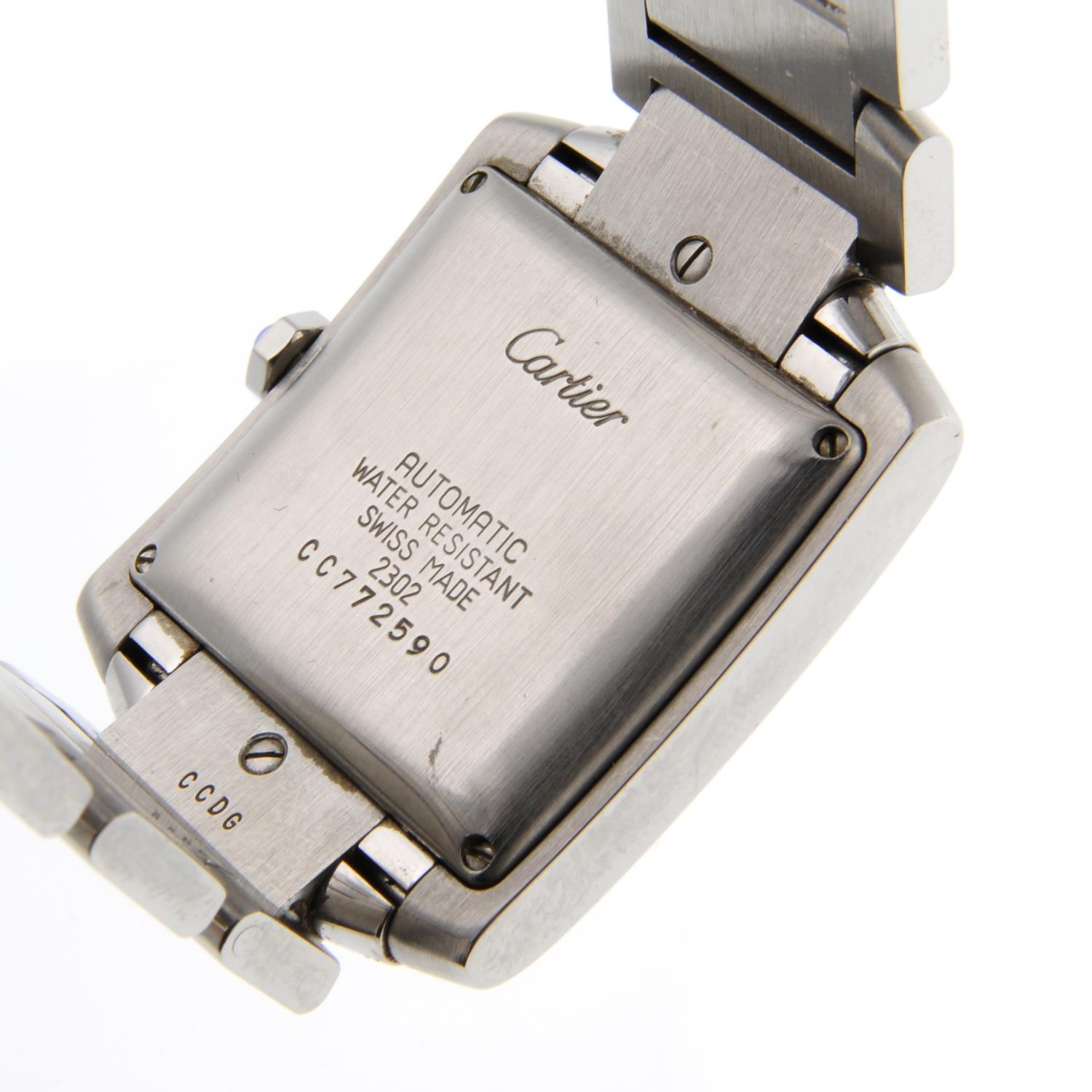 CARTIER - a mid-size Tank Francaise bracelet watch. - Image 5 of 5