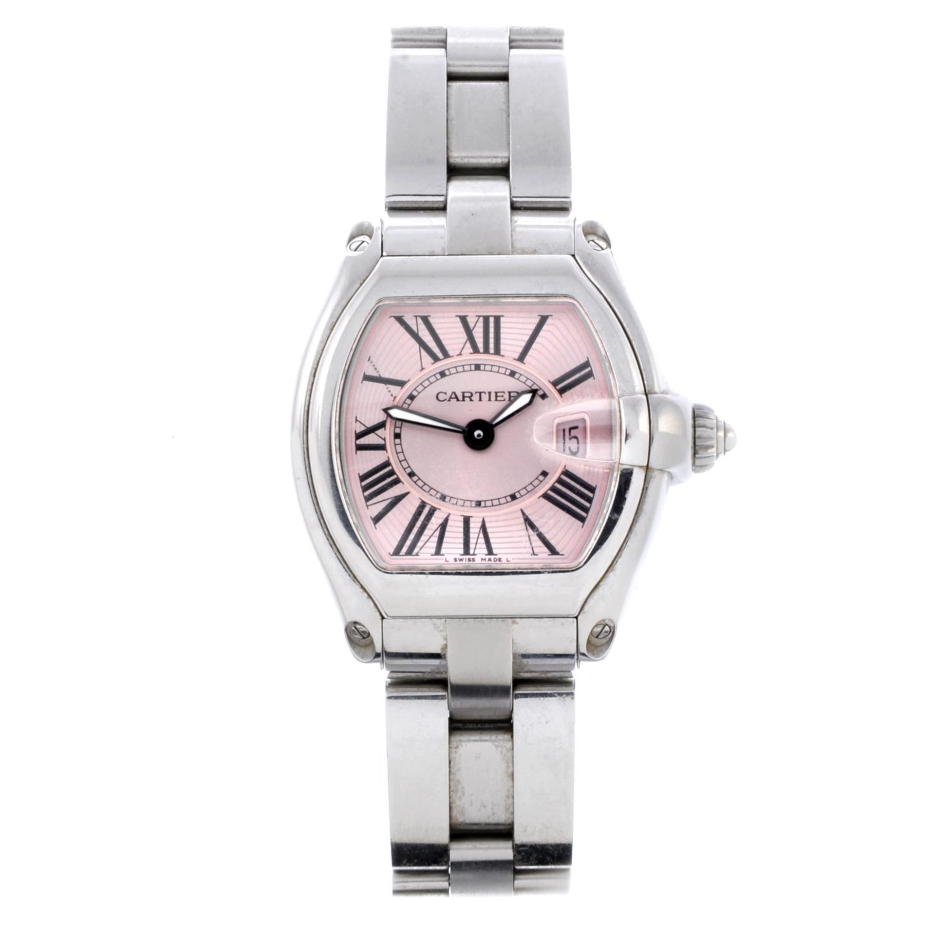 CARTIER - a mid-size Roadster bracelet watch.