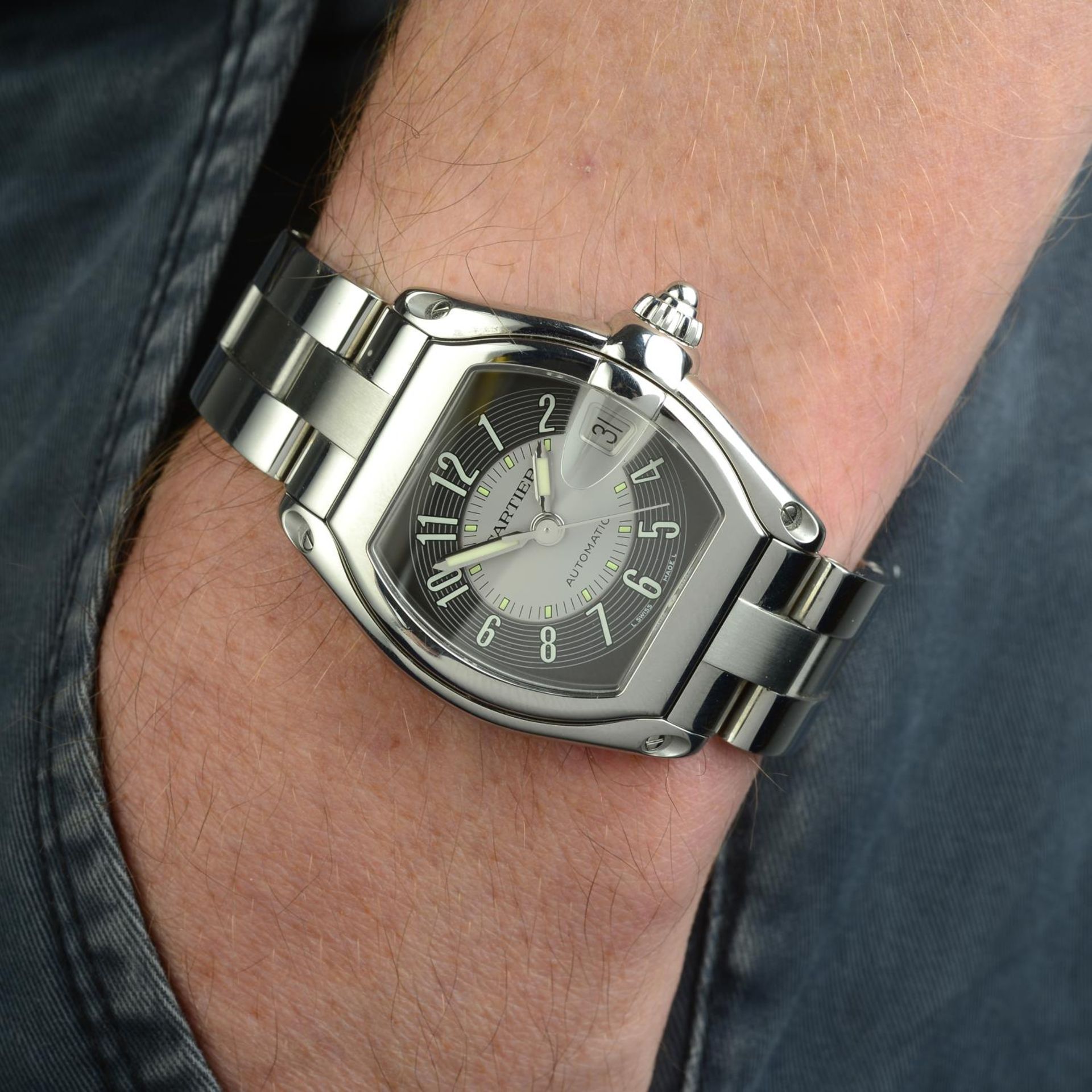 CARTIER - a gentleman's Roadster bracelet watch. - Bild 3 aus 5