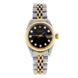 ROLEX - a lady's Oyster Perpetual Datejust bracelet watch.