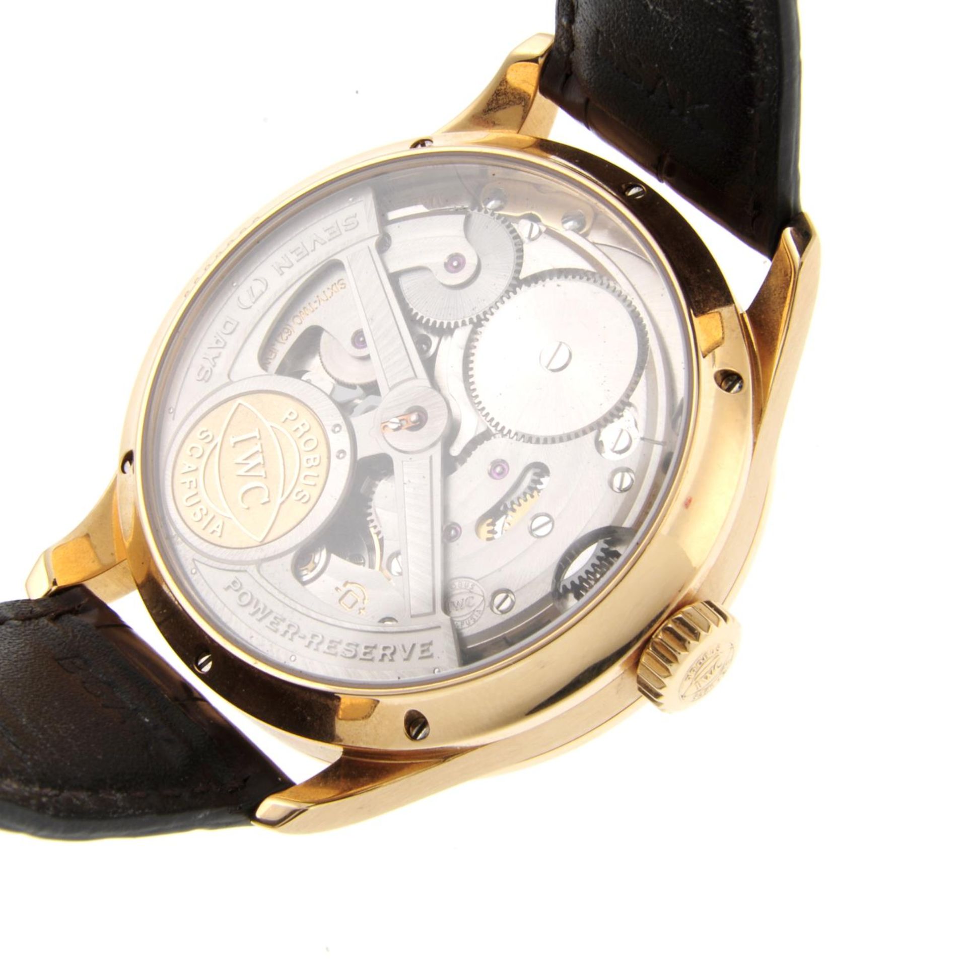 IWC - a gentleman's Portuguese Perpetual Calendar Double Moon wrist watch. - Bild 5 aus 5