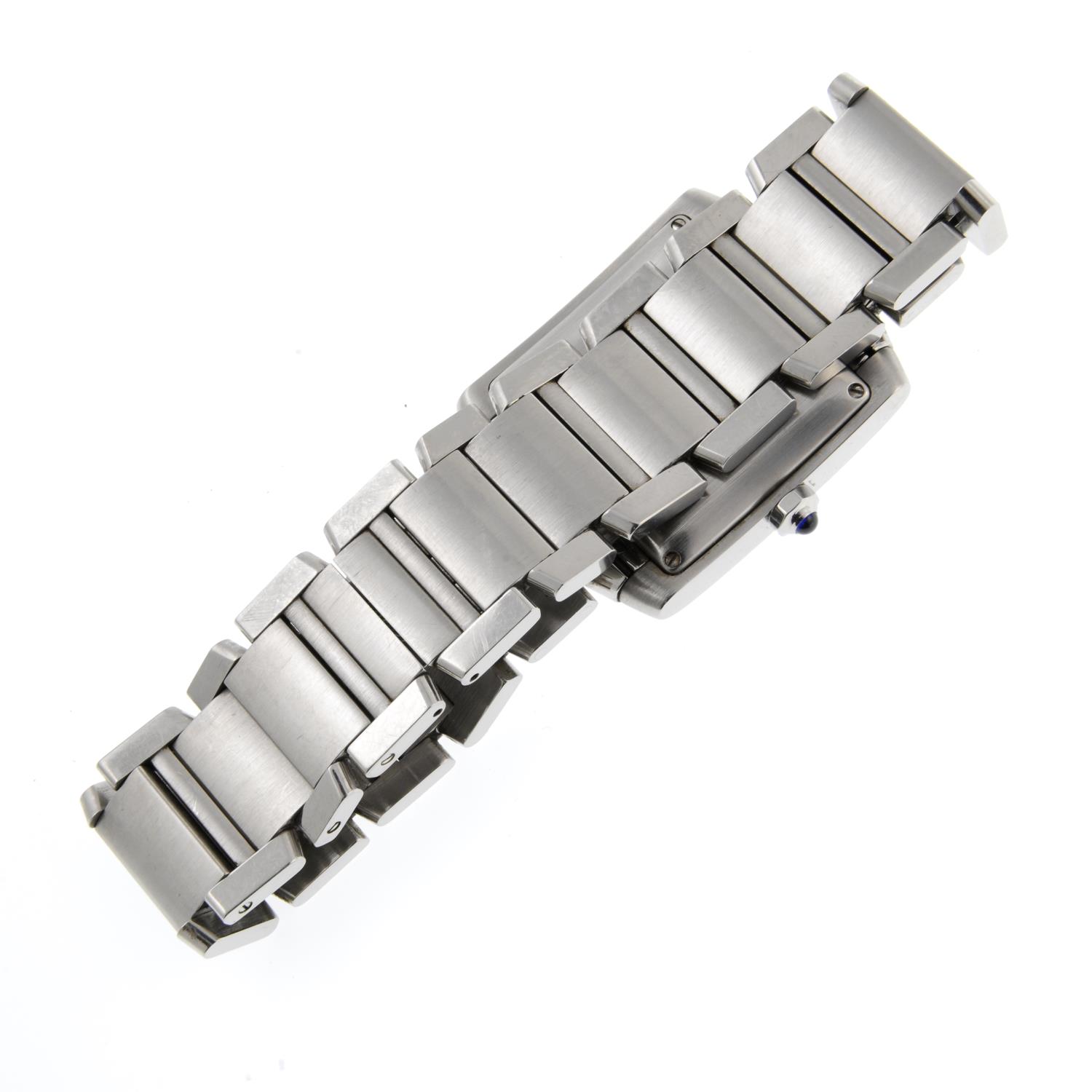 CARTIER - a mid-size Tank Francaise bracelet watch. - Image 2 of 5