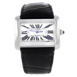 CARTIER - a gentleman's Tank Divan wrist watch.