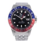 ROLEX - a gentleman's Oyster Perpetual GMT-Master bracelet watch.