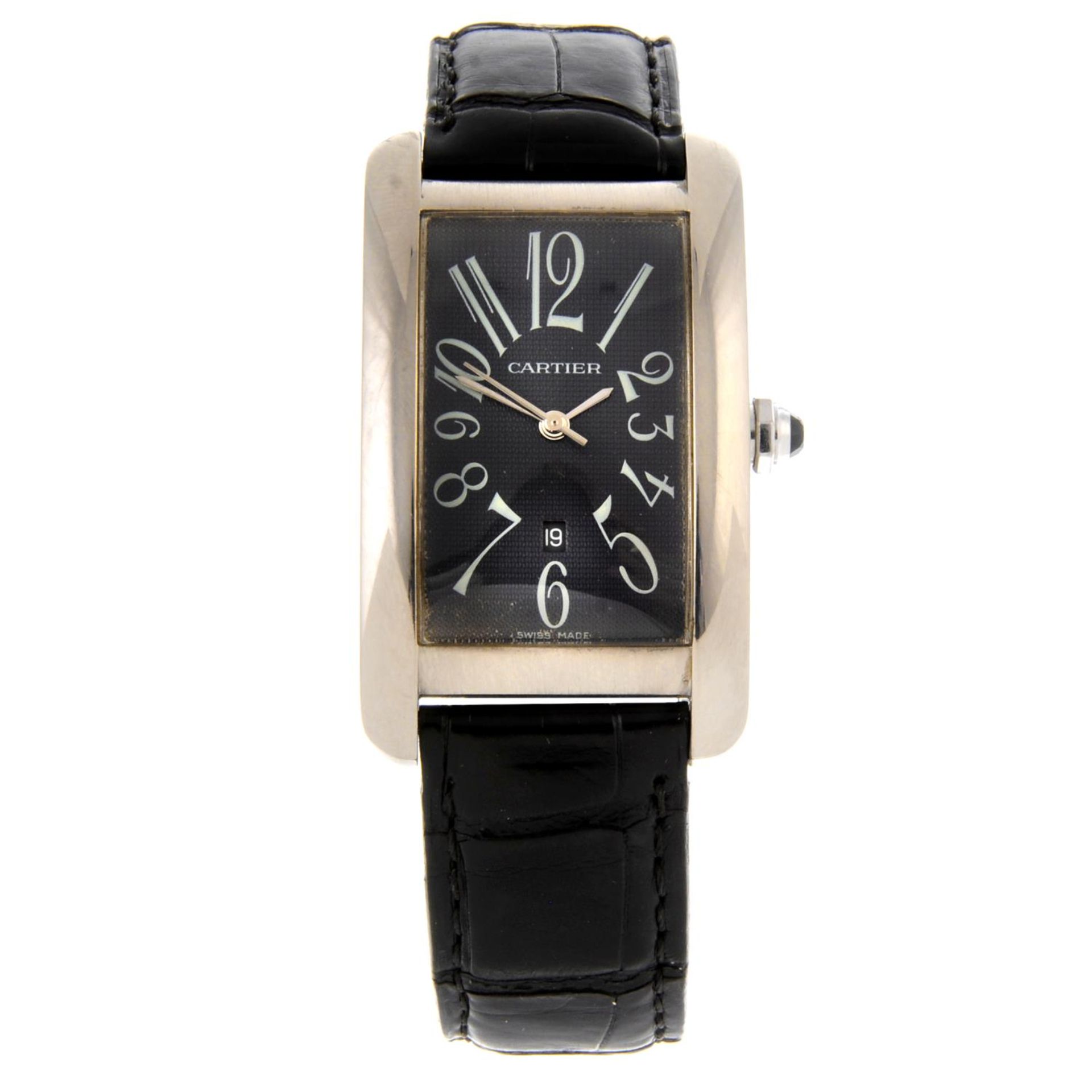 CARTIER - a gentleman's Tank Americaine wrist watch.