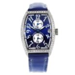 FRANCK MULLER - a mid-size Master Banker Dual-Time wrist watch.