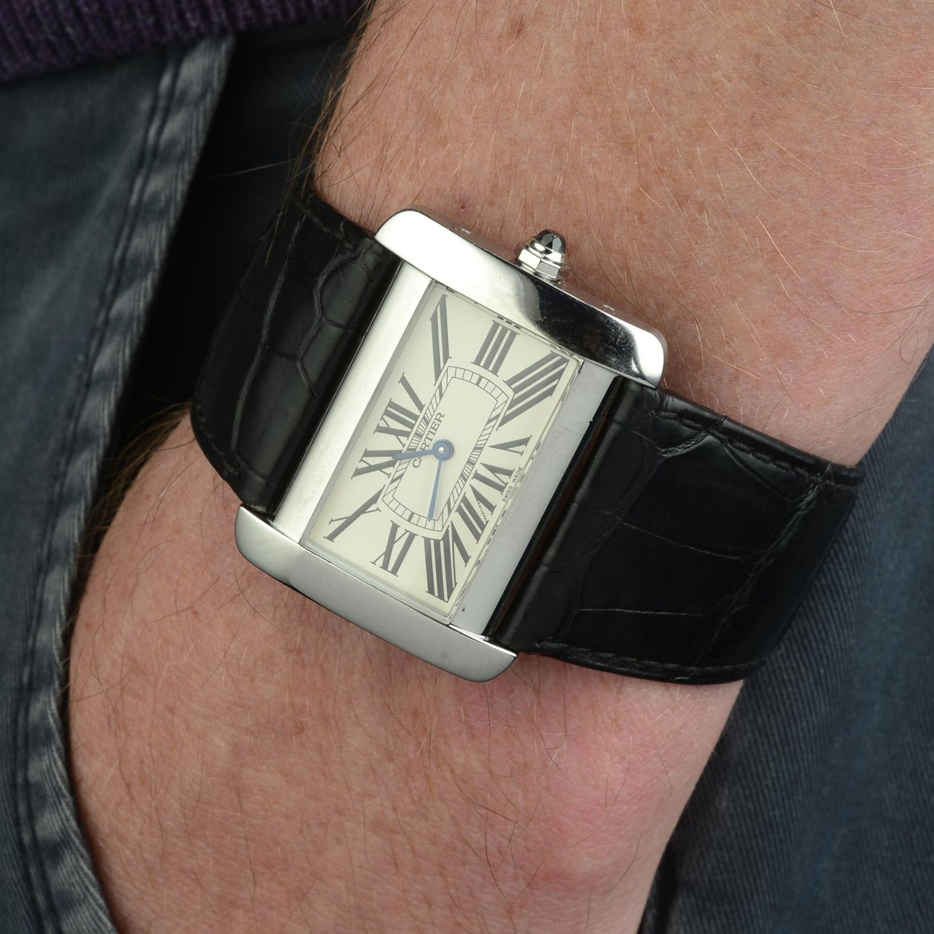 CARTIER - a gentleman's Tank Divan wrist watch. - Bild 3 aus 5