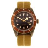 TUDOR - a gentleman's Heritage Black Bay wrist watch.