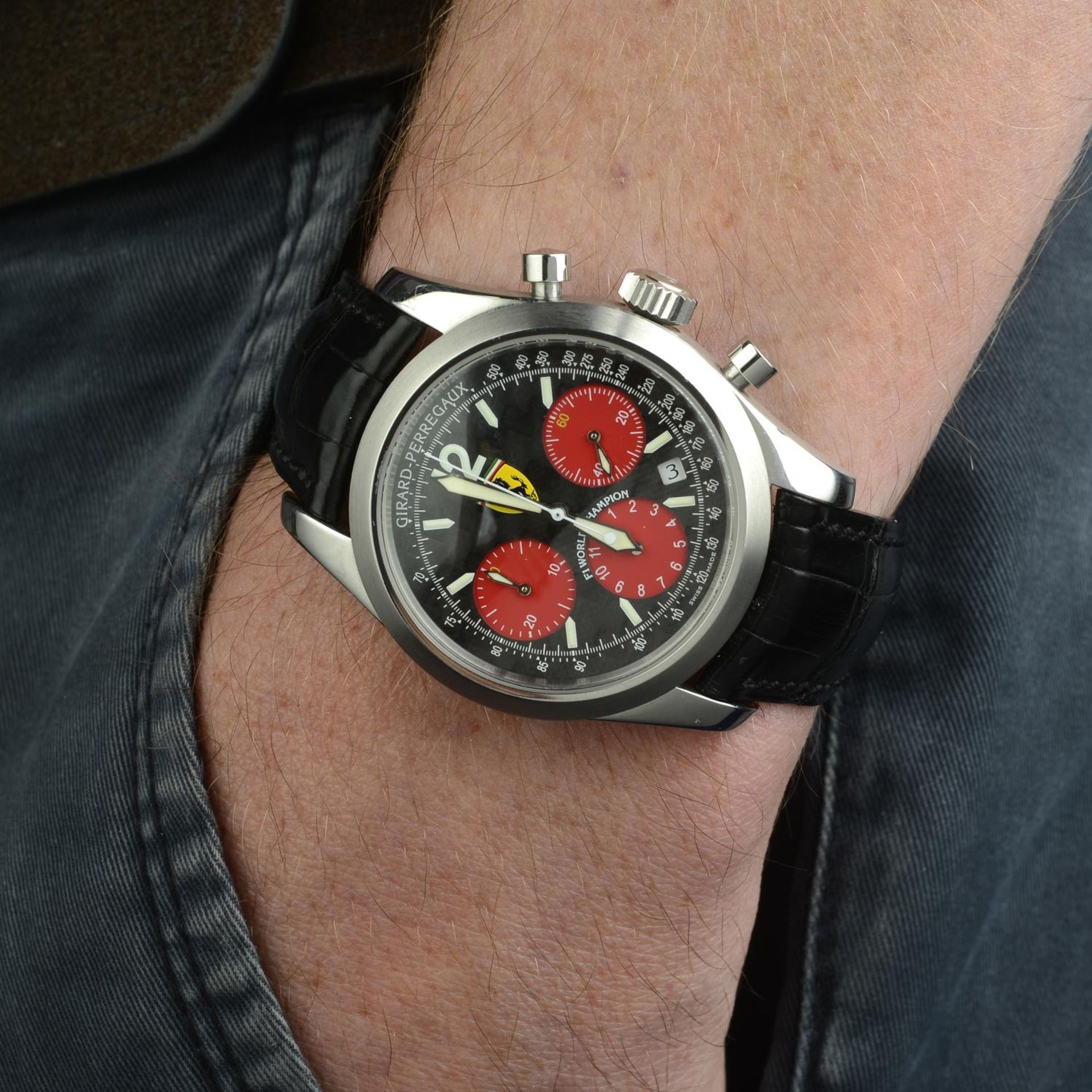 GIRARD-PERREGAUX - a gentleman's F1 Ferrari World Champion 2002 chronograph wrist watch. - Bild 3 aus 5