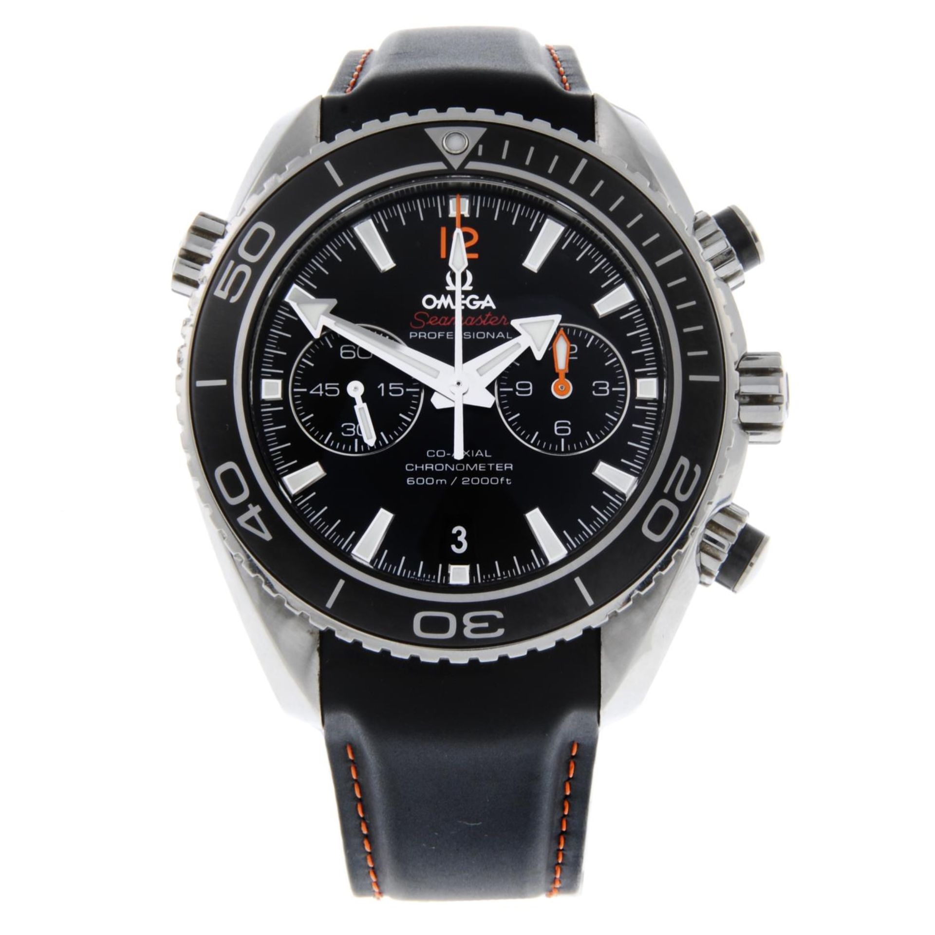 OMEGA - a gentleman's Seamaster Professional 600M Planet Ocean Co-Axial chronograph wrist watch.