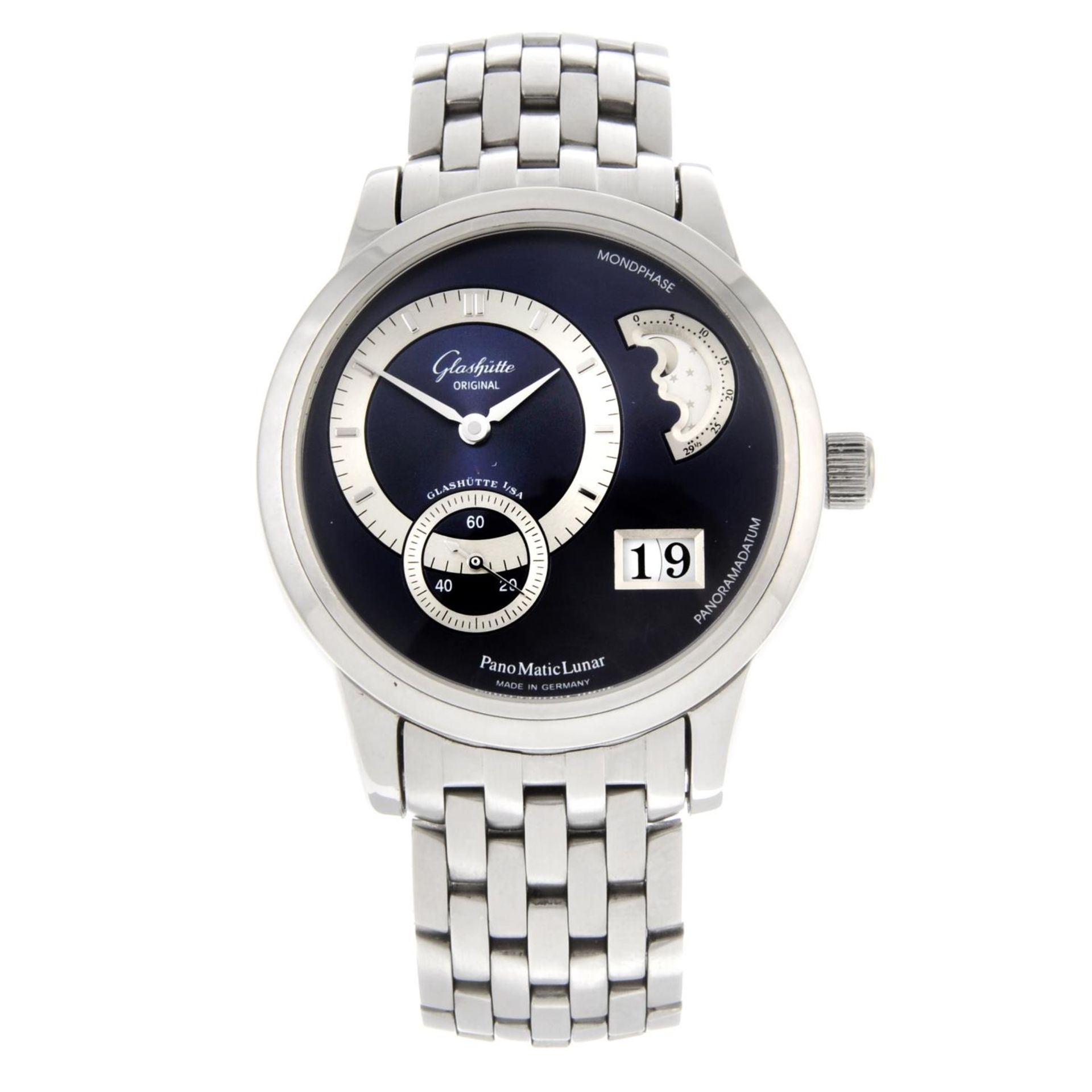 GLASHÜTTE ORIGINAL - a gentleman's PanoMaticLunar bracelet watch.