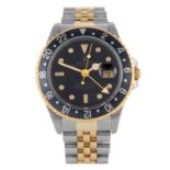 ROLEX - a gentleman's Oyster Perpetual Date GMT Master II bracelet watch.