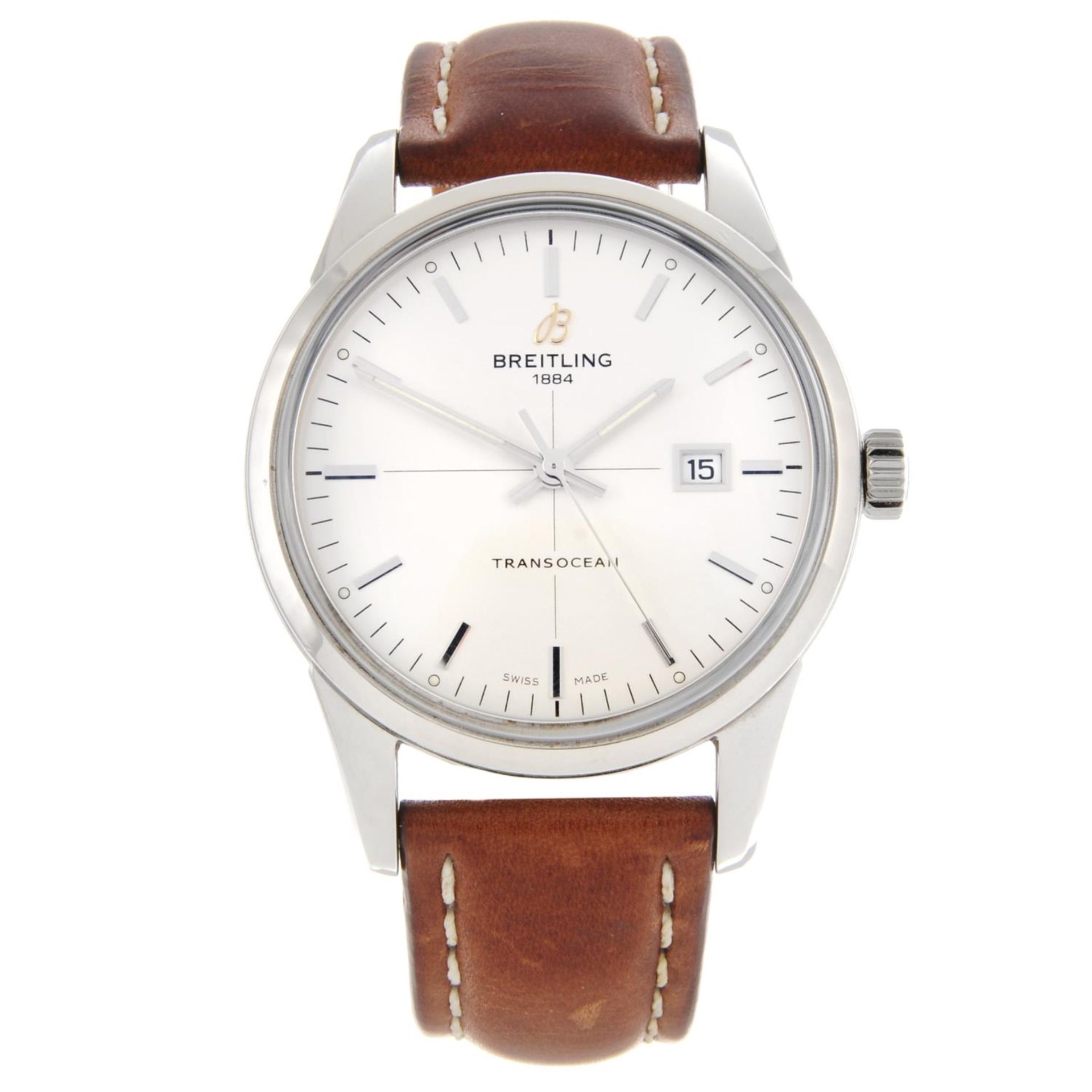 BREITLING - a gentleman's Transocean wrist watch.
