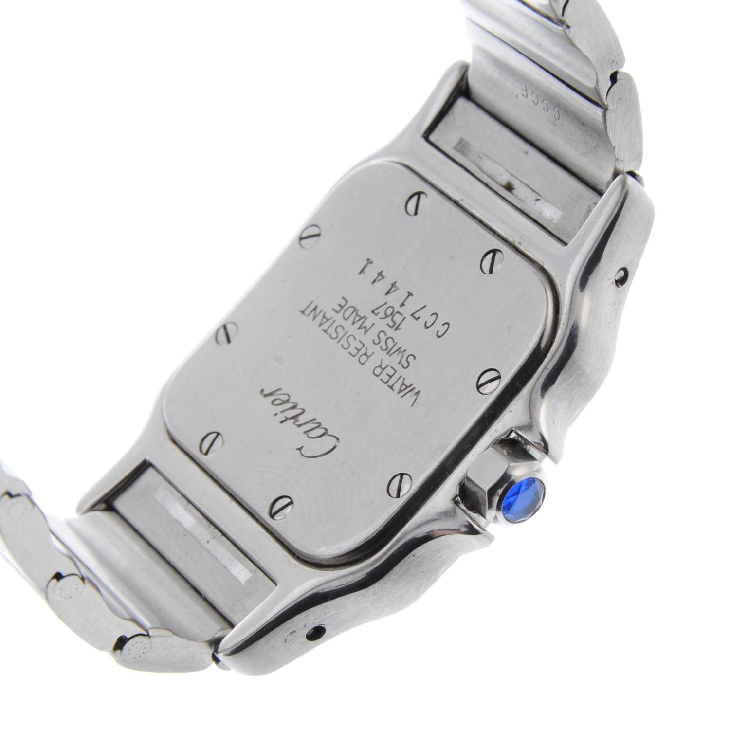 CARTIER - a lady's Santos bracelet watch. - Image 2 of 5