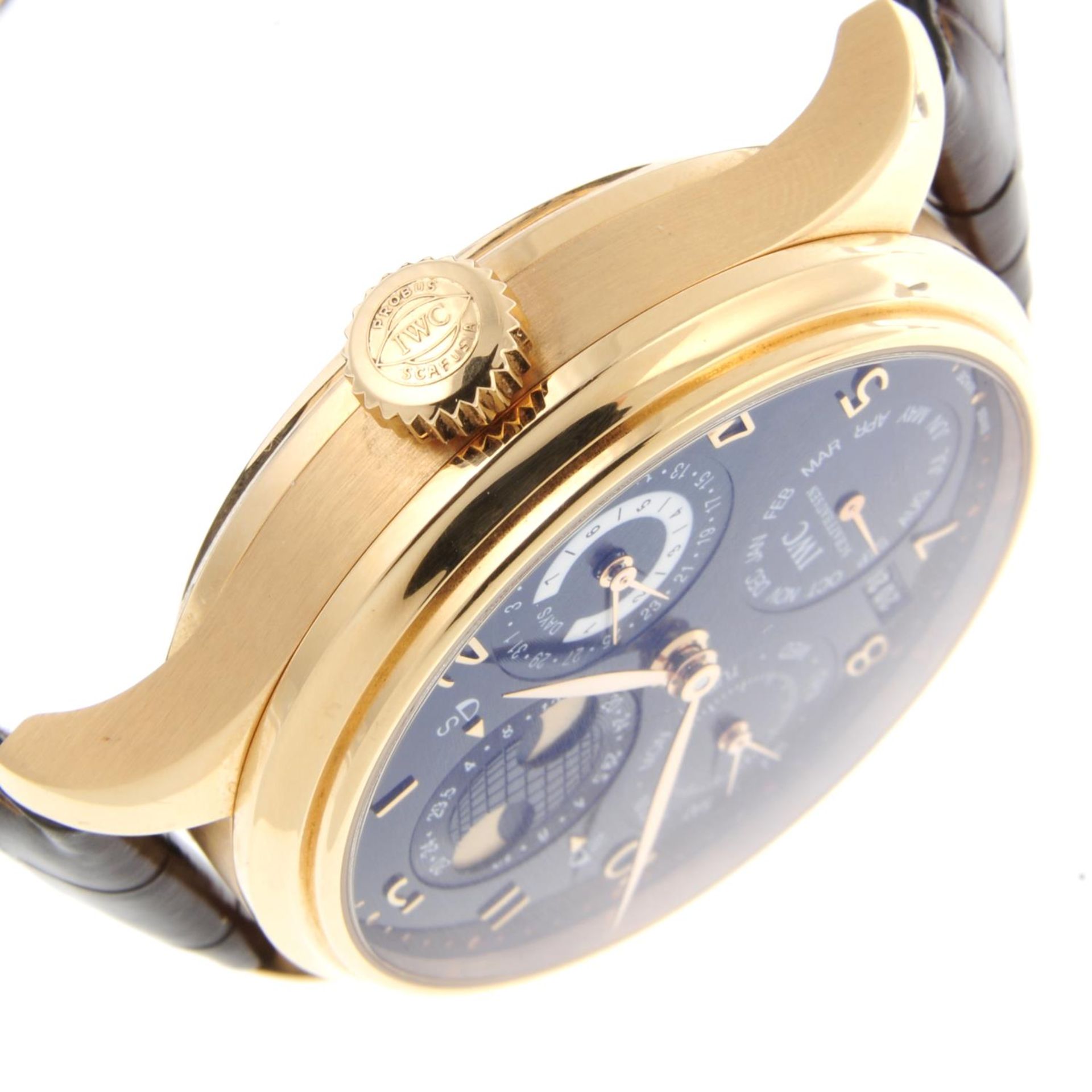 IWC - a gentleman's Portuguese Perpetual Calendar Double Moon wrist watch. - Bild 4 aus 5