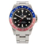 ROLEX - a gentleman's Oyster Perpetual GMT-Master bracelet watch.