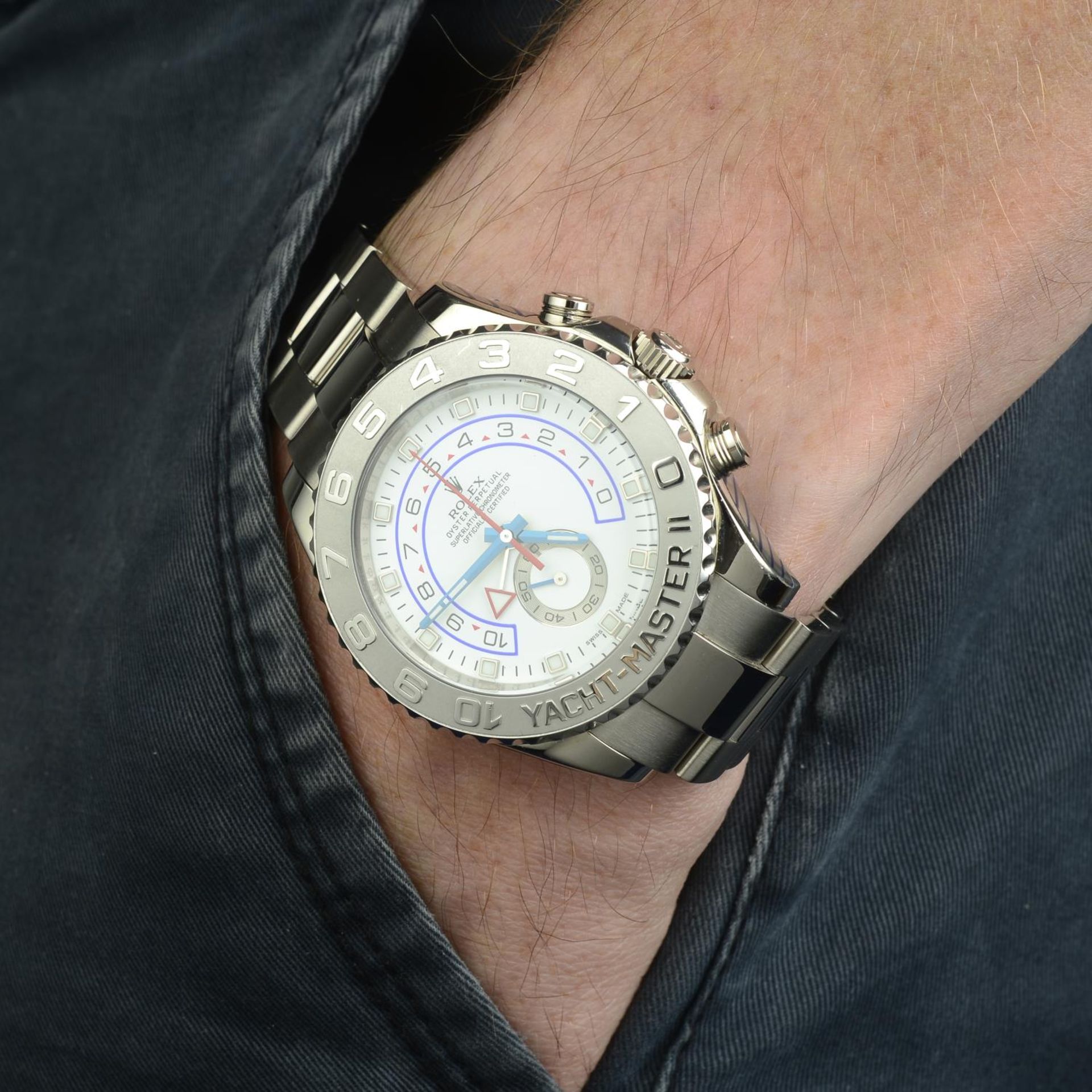 ROLEX - a gentleman's Oyster Perpetual Yacht-Master II chronograph bracelet watch. - Bild 3 aus 5