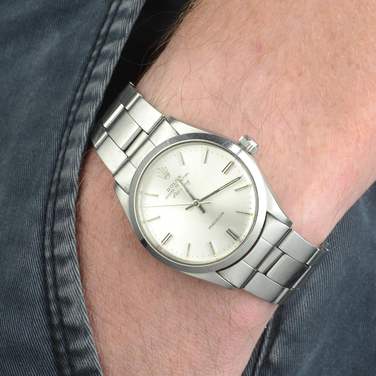 ROLEX - a gentleman's Oyster Perpetual Air-King Precision bracelet watch. - Image 3 of 5