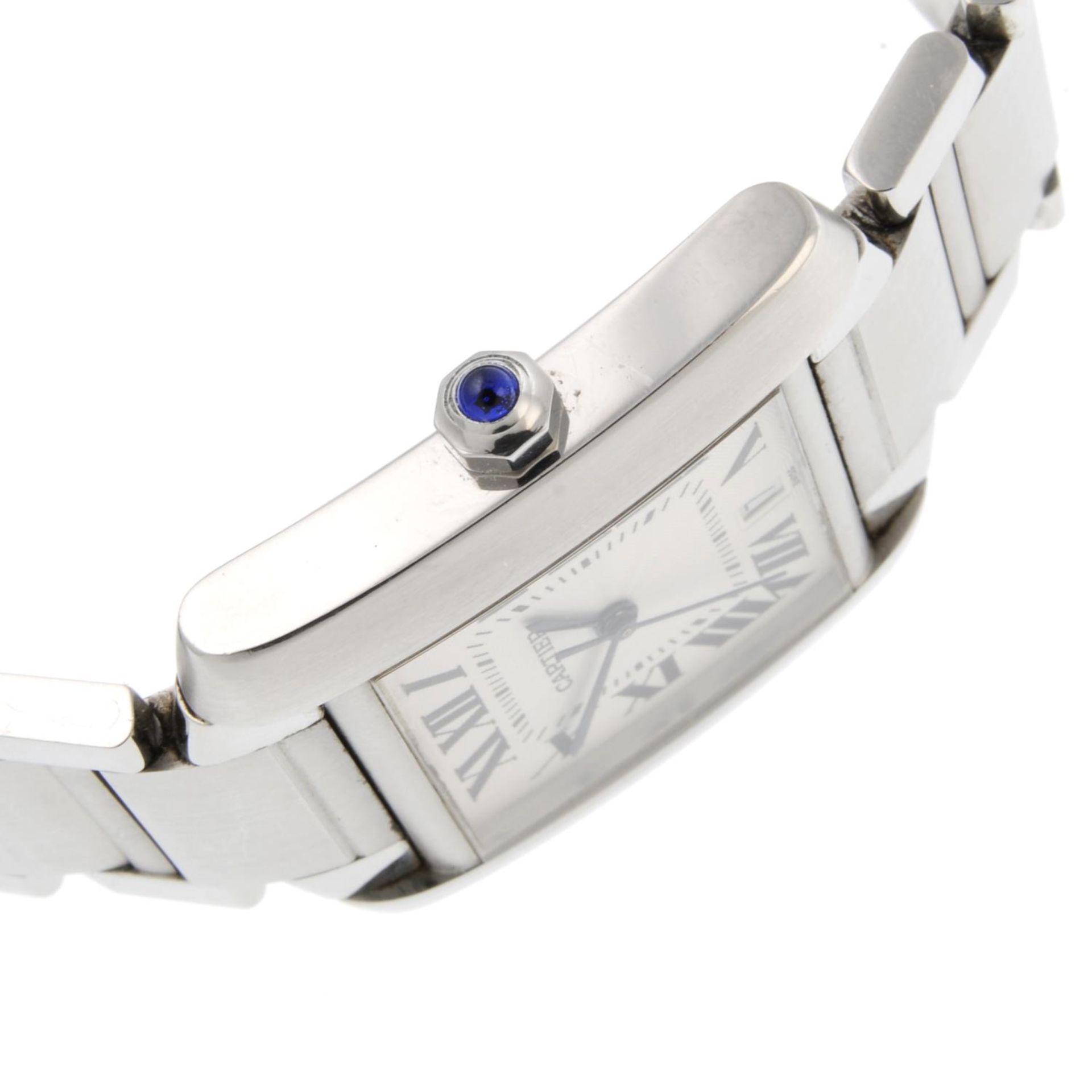 CARTIER - a mid-size Tank Francaise bracelet watch. - Bild 4 aus 5